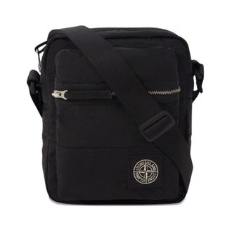 Stone Island Messenger Bags, male, Black, Size: ONE SIZE Messenger Bag