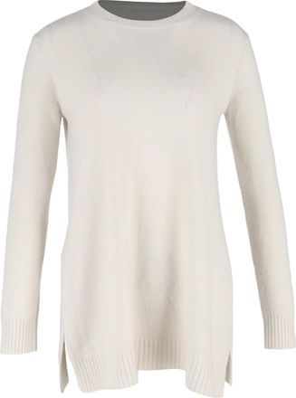 Max Mara Selina Oversized Sweater in White Wool