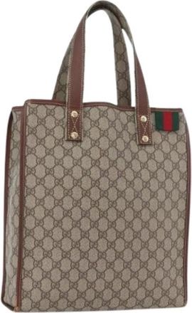 Gucci Pre-owned Vintage Tote Bag - Dames - Vintage Shopper - Beige - ONE Size - Leer - Vintage