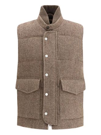 Valstar quilted padded gilet - men - Wool/Polyester - 52 - Neutrals