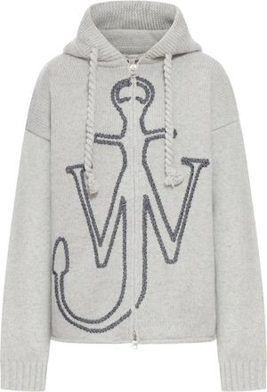 J.W.Anderson Felpa con ricamo - Grigio