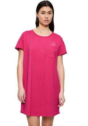Triumph Nachthemd TRIUMPH Nightdresses NDK X 02, Damen, Gr. 38, N-Gr, rosa (flashy pink), Jersey, Obermaterial: 100% Baumwolle, Rundhals, Kleider Nachthemd, w