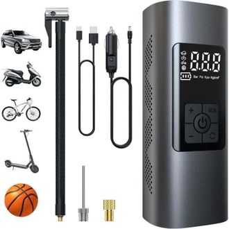 OEM Inflador De Aire Inal&aacute;mbrico Con Bater&iacute;a De 6000 Mah, 150 Psi, Pantalla Lcd Inteligente Para Bicicleta, Motocicleta, Coche