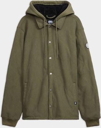 Ecko Hunter faux shearling Varsity Jacket in Olive Green at Nordstrom, Size X-Large
