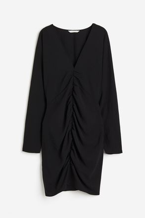 H&M Kleid mit Raffungen - Schwarz