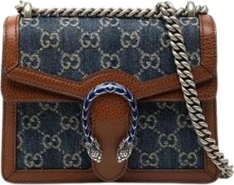 Gucci Pre-owned Dionysus Schoudertas - Dames - Vintage Schoudertas - Blauw - ONE Size - Leer - Vintage