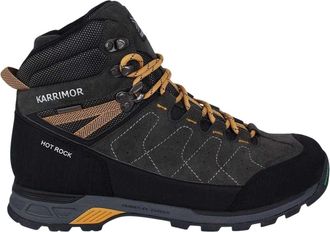 Karrimor Leren wandelschoenen voor heren van Hot Rock (Houtskool/Geel)