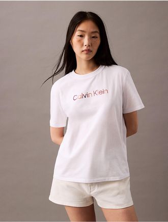 Calvin Klein Jeans Calvin Klein Womens Standard Logo Graphic Classic T-Shirt - White - XS
