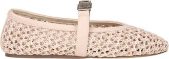 GCDS Gcds, Schoenen, Dames, Roze, 40 EU, Gcds ballerina met vlechtwerk, bandje en metalen gesp