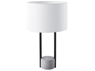 Beliani L&aacute;mpara de mesa metal blanco