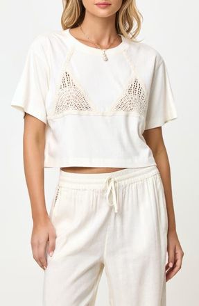 L*Space Core Cover-Up T-Shirt in Cream/Natural at Nordstrom, Size X-Large