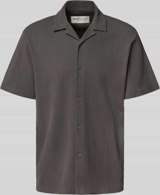 Tom Tailor Denim Relaxed Fit Freizeithemd aus reiner Baumwolle in Anthrazit, Größe XXL