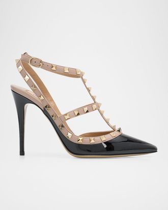 Valentino Garavani Rockstud 100mm Slingback High-Heel Pumps