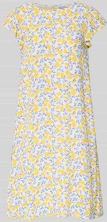 Pieces Regular Fit Sommerkleid aus reiner Viskose Modell BARRI in Hellgelb Melange, Gr&ouml;&szlig;e XS