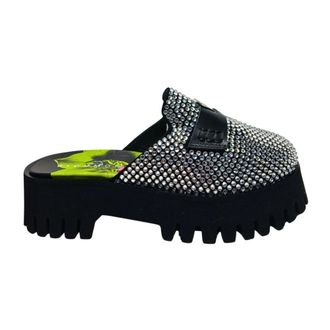 John Richmond Mules, female, Black, Size: 10 US sandali Pelle