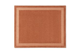 Castlery Tan France Isha Area Rug by Castlery, Rust, 7.5 x 9, 100% New Zealand Wool, Home Decor