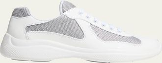 Prada Mens Americas Cup Patent Leather Sneakers