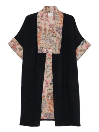 Pierre-Louis Mascia floral-panel coat - Blue