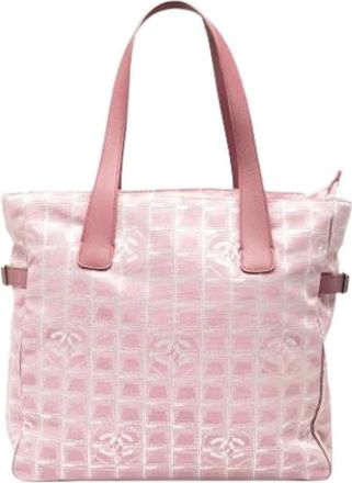 Chanel Pre-owned Tote Bags, female, Pink, Size: ONE SIZE Pre-owned Nylon Tote