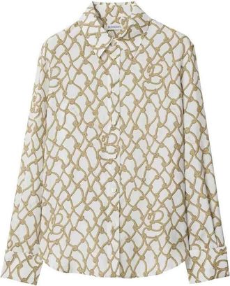 Burberry Silk Shirt With Knot Pattern
