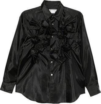 Comme Des Gar&ccedil;ons Geknoopte blouse - Zwart