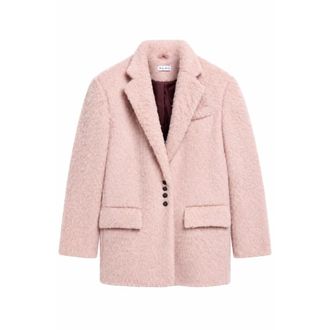 Weili Zheng Single-breasted Brushed Blazer - Dames - Jassen - Roze - Maat: XS Wol