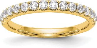 Diamond2Deal 14k Gold Lab Grown Diamond Wedding Band Ring 1/2Ct Clarity- VS Color- D-E