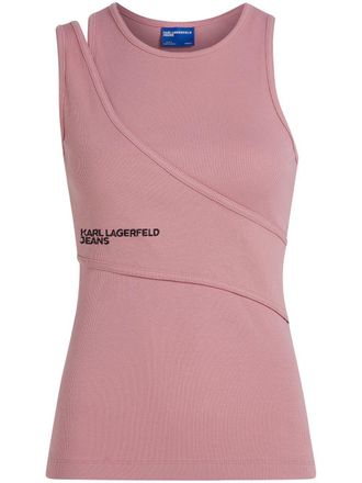 Karl Lagerfeld Top con design a strati - Rosa