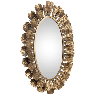 Wanderlust Deco Espejo De Metal Dorado 93.5x7.5x130.5h Cm