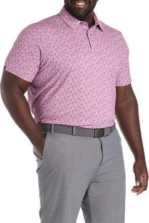 Callaway Big & Tall Confetti-Print Performance Polo Shirt in Mesa Rose at Nordstrom, Size Xx-Large