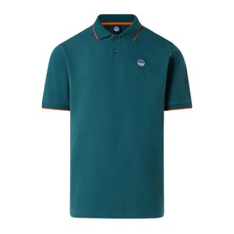 North Sails Polo Shirts, male, Green, Size: 4XL Polo con colletto logato