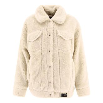 UGG (WMNS) UGG Frankie Sherpa Trucker Jacket Beige 1113951-NLI