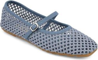 Mia Kora Mary Jane Flat in Denim Wove at Nordstrom, Size 7.5