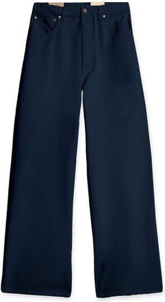 Fortela Jaron Wide-Leg Bull Cotton Trousers in Blue at Nordstrom, Size 26 Eu