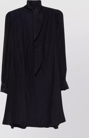 Lanvin draped long-sleeve knee-length dress