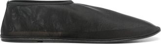 The Row Sock Flat mesh ballerina shoes - women - Fabric/Calf Leather/Calf Leather/Fabric - 36.5 - Black