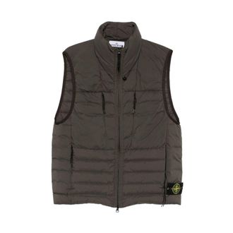 Stone Island Seamless Tunnel Nylon Down-TC - Heren - Bodywarmers - Grijs - XL - Nylon - Jassen