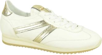 Mjus Elegante Goud en Wit Runner - Dames - Sneakers - Wit - 36 EU - Schoenen