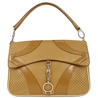 Prada Vitello Drive Leather Brown Leather Handbag (Pre-Owned)