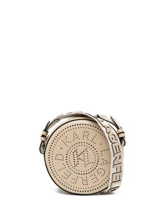 Karl Lagerfeld Kcircle Round Cb Perforated mini bag - women - Calf Leather - OS - Neutrals