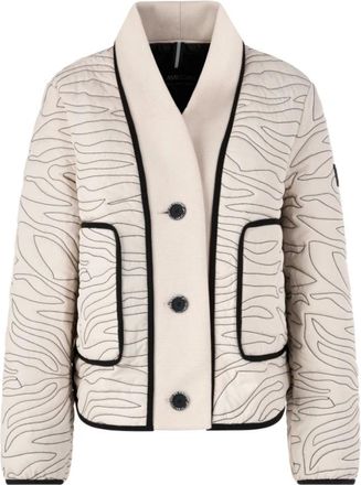 Marc Cain Gewatteerd jack met stikseldetails - Dames - Jassen - Wit - Maat: L Poliester