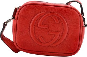 Gucci Red Leather Soho Disco Crossbody Mini (Authentic Pre-Loved)