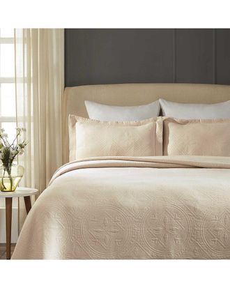 Superior Celtic Circle Cotton Jacquard Matelasse Scalloped Bedspread Set