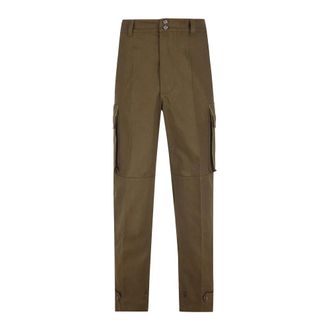 Valentino Straight Trousers, male, Green, Size: XL Pantalone Cargo