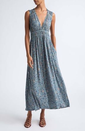Ulla Johnson Ursula Print Sleeveless Maxi Dress in Celeste Floral at Nordstrom, Size X-Small