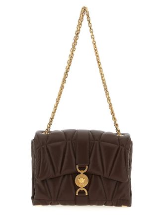 Versace Brown Lamb Leather Shoulder Womens Bag