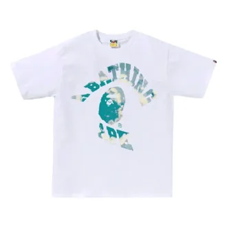 A Bathing Ape Tie Dye Twist College T-Shirt White 1L30-110-042-WHT