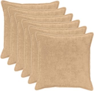 vidaXL Funda De Almohada 6 Uds. Houten Crema 55 X 55 Cm Vidaxl