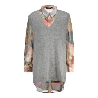 Desigual Camisa Nantes 2 en 1 - Blouses & Shirts - Mujer - Gris - XL