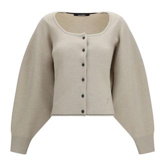 Jacquemus Cardigan Tempo in Lana e Cashmere - - Knitwear - Donna - Beige - S